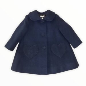 Cappotto blu cuoricini